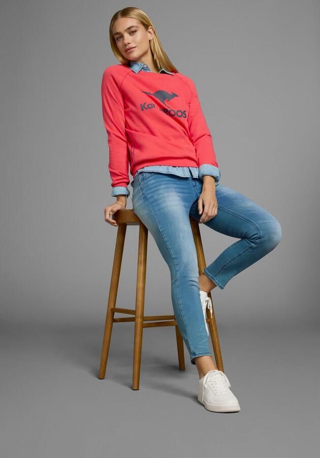 KangaROOS Sweatshirt Lange mouwen figuurvolgende snit met print ronde hals - Foto 13