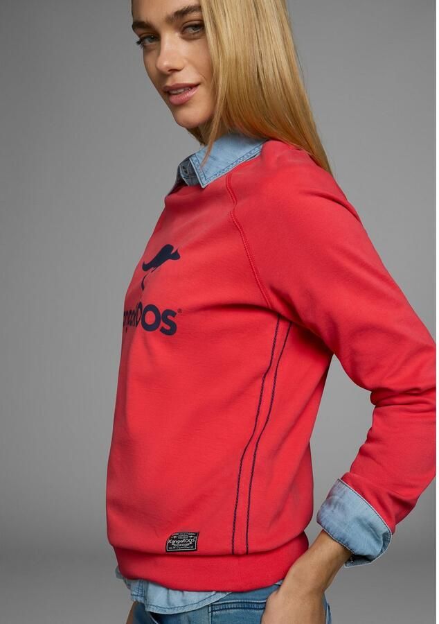 KangaROOS Sweatshirt Lange mouwen figuurvolgende snit met print ronde hals - Foto 6