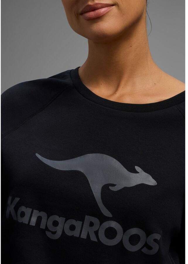 KangaROOS Sweatshirt Lange mouwen figuurvolgende snit met print ronde hals