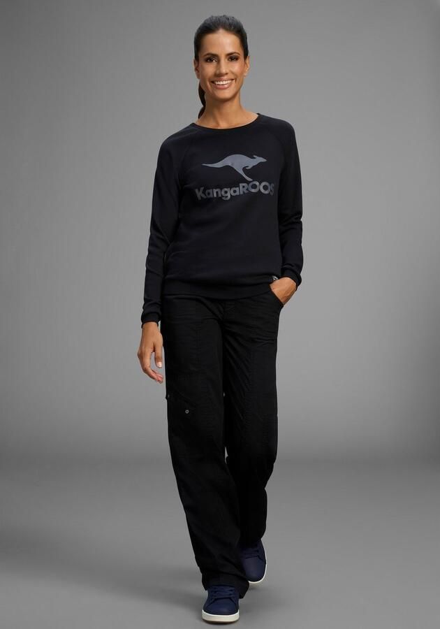 KangaROOS Sweatshirt Lange mouwen figuurvolgende snit met print ronde hals - Foto 5