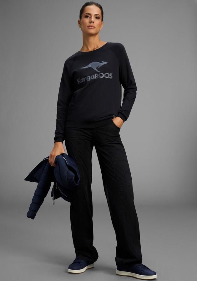KangaROOS Sweatshirt Lange mouwen figuurvolgende snit met print ronde hals - Foto 6