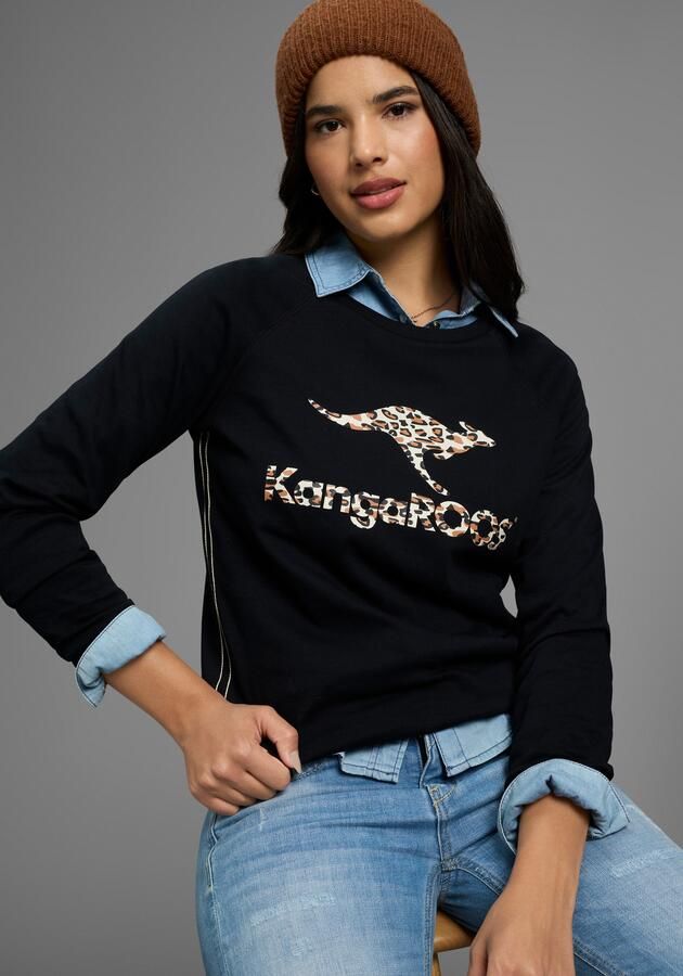 KangaROOS Sweatshirt Lange mouwen figuurvolgende snit met print ronde hals - Foto 6