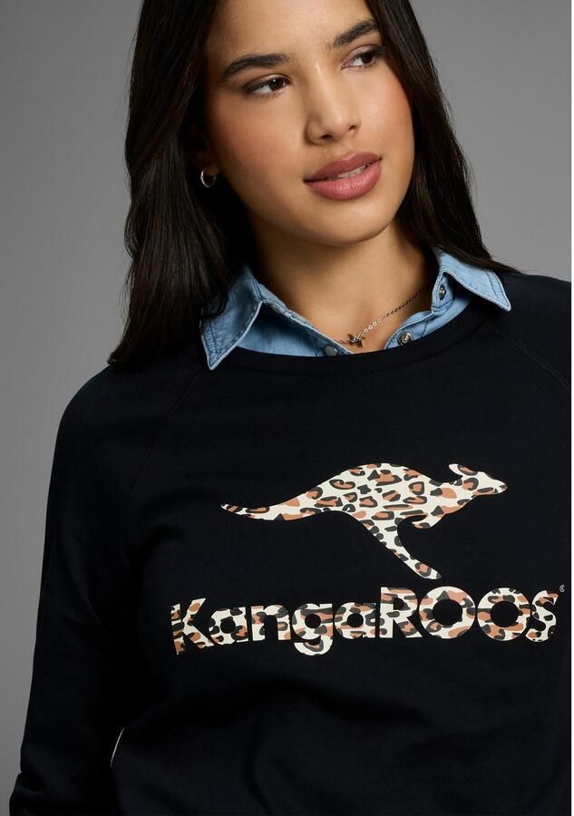KangaROOS Sweatshirt Lange mouwen figuurvolgende snit met print ronde hals - Foto 2
