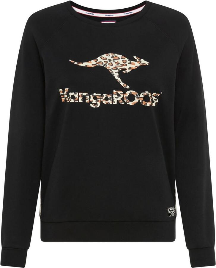 KangaROOS Sweatshirt Lange mouwen figuurvolgende snit met print ronde hals