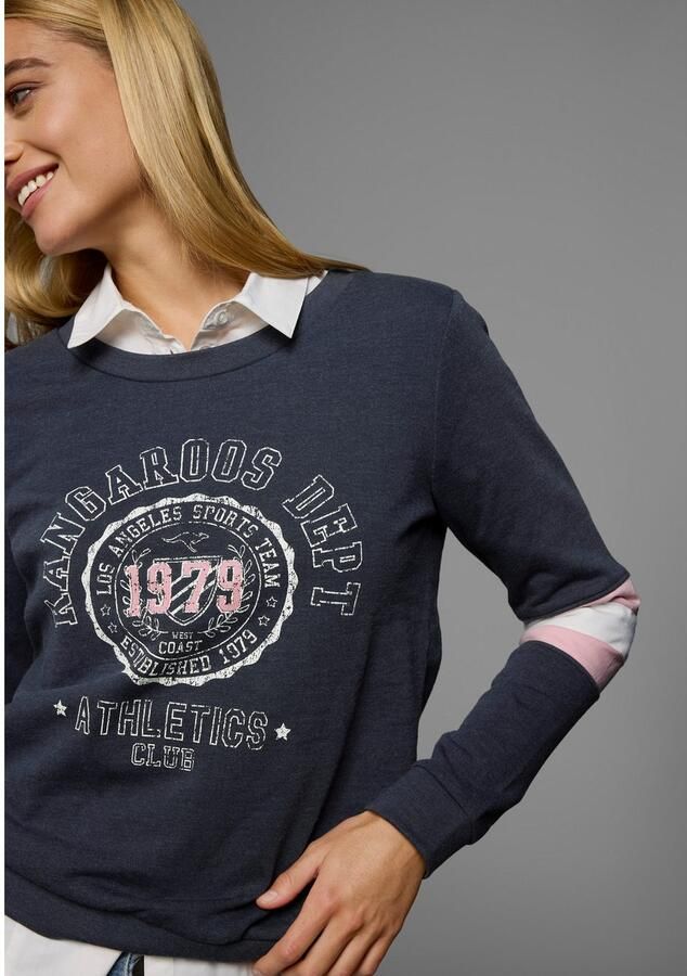 KangaROOS Sweatshirt Lange mouwen figuurvriendelijke pasvorm bedrukt uiterlijk - Foto 3