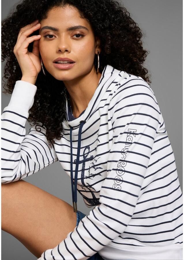 KangaROOS Sweatshirt Lange mouwen met duimgaten figuurvolgend staande kraag met koord - Foto 2