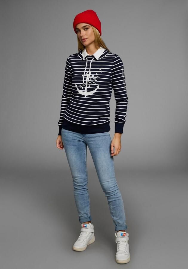 KangaROOS Sweatshirt Lange mouwen met duimgaten figuurvolgend staande kraag met koord - Foto 9