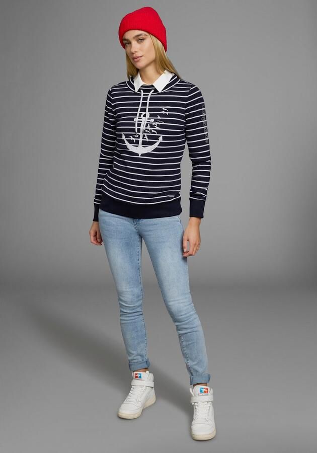 KangaROOS Sweatshirt Lange mouwen met duimgaten figuurvolgend staande kraag met koord - Foto 12