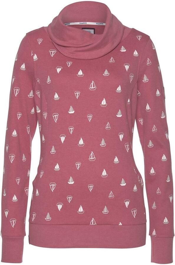 KangaROOS Sweatshirt Lange mouwen met duimgaten figuurvolgende snit schalkraag - Foto 7