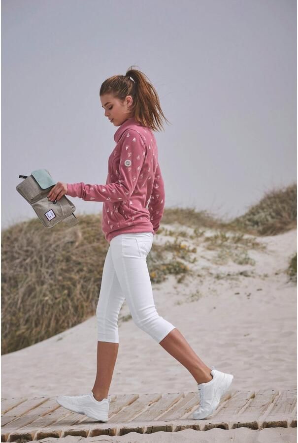 KangaROOS Sweatshirt Lange mouwen met duimgaten figuurvolgende snit schalkraag - Foto 6