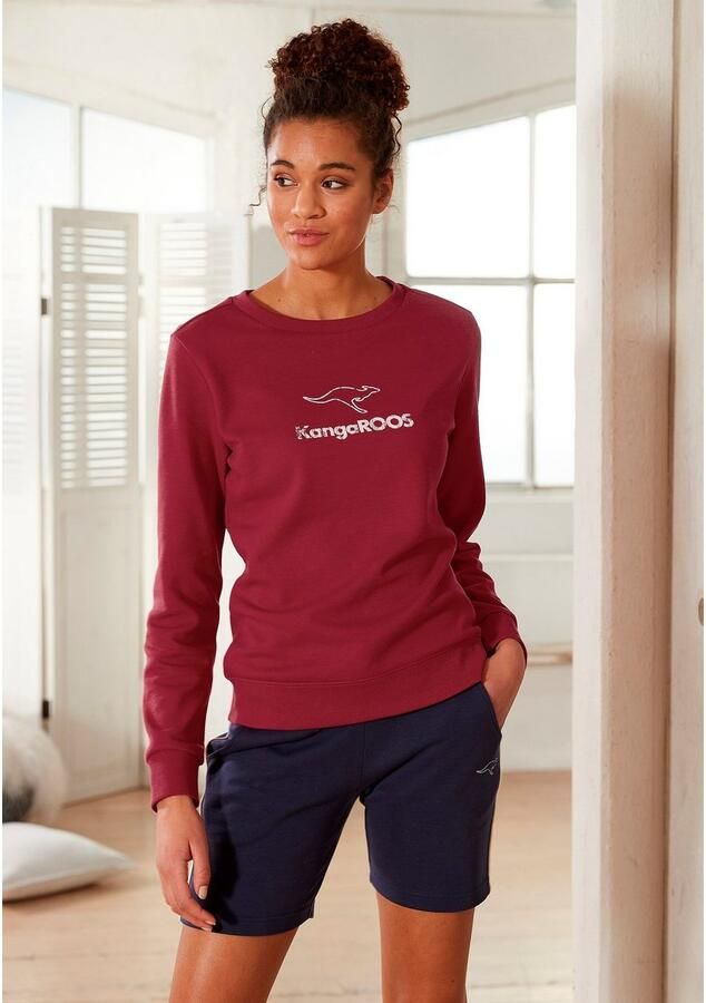 KangaROOS Sweatshirt met contrasterende logoprint loungepak - Foto 5
