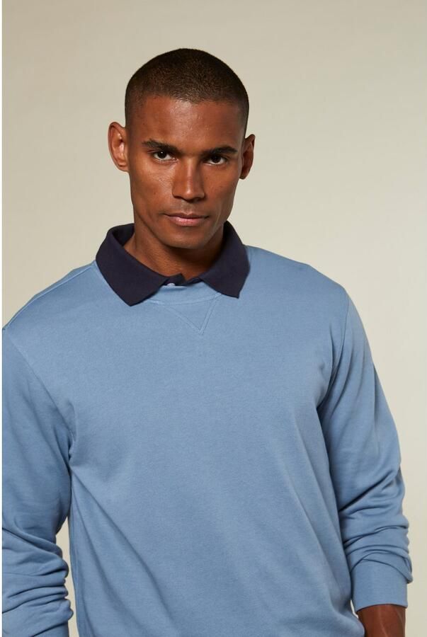 KangaROOS Sweatshirt Met een ronde hals met coole ribinzet aan de voorkant van de hals - Foto 4