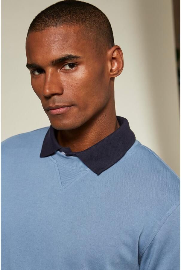 KangaROOS Sweatshirt Met een ronde hals met coole ribinzet aan de voorkant van de hals - Foto 3