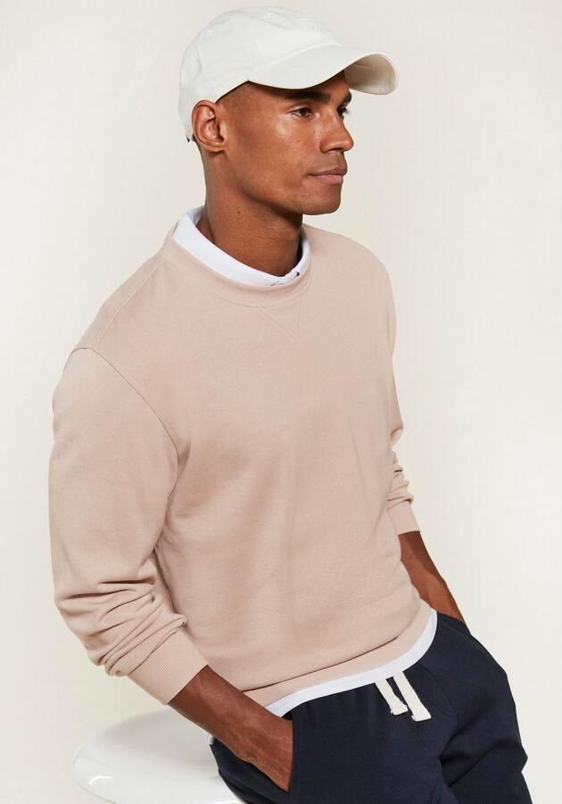 KangaROOS Sweatshirt Met een ronde hals met coole ribinzet aan de voorkant van de hals - Foto 4