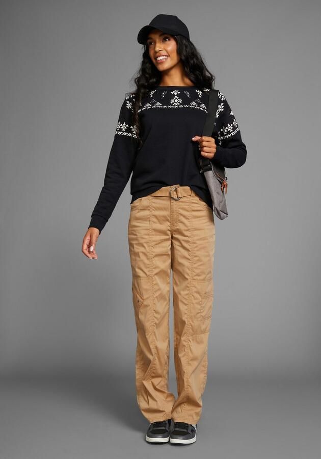 KangaROOS Sweatshirt met noorse print - Foto 4