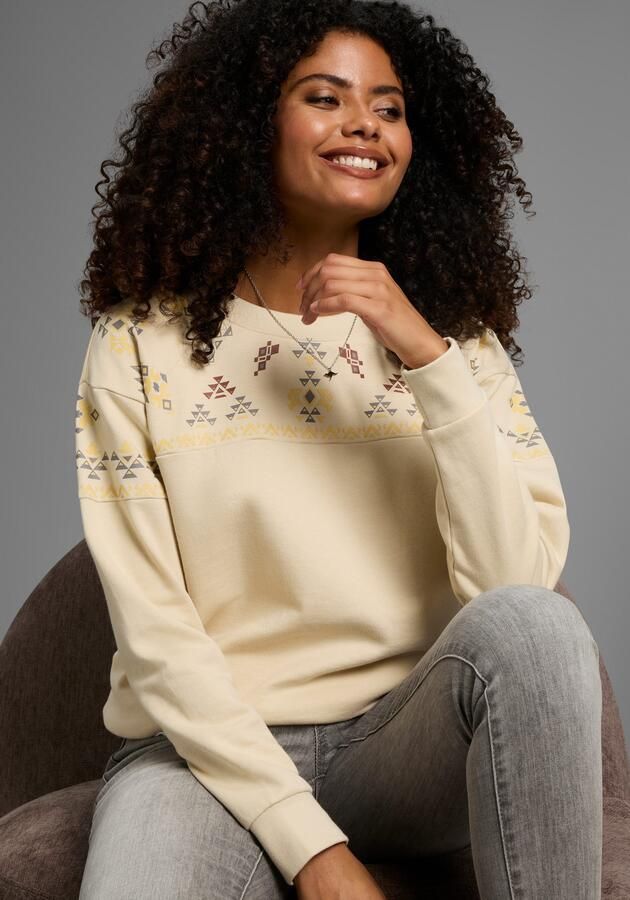 KangaROOS Sweatshirt met noorse print - Foto 6