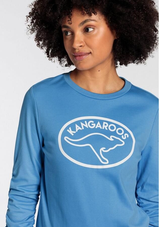 KangaROOS Sweatshirt met rimpeling op de mouw en merk-logo-print nieuwe-kollektion - Foto 3