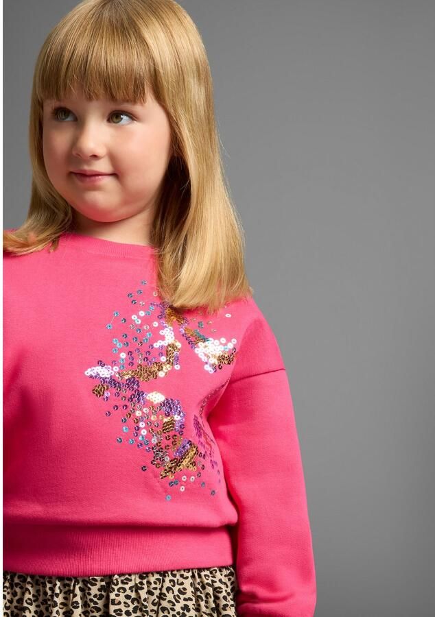 KangaROOS Sweatshirt Ster-applicatie voor kleine meisjes Sweatshirt met glinsterende paillettenapplicaties