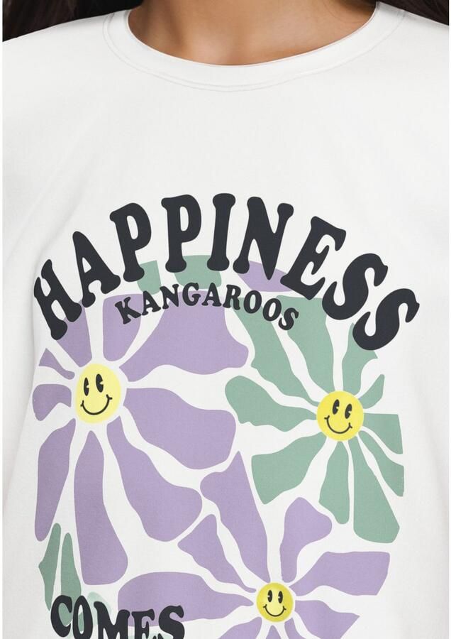 KangaROOS T-shirt HAPPINESS COMES grote frontprint - Foto 2