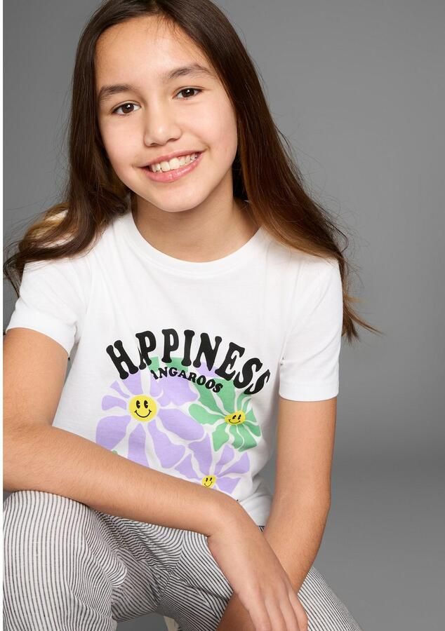 KangaROOS T-shirt HAPPINESS COMES grote frontprint - Foto 3