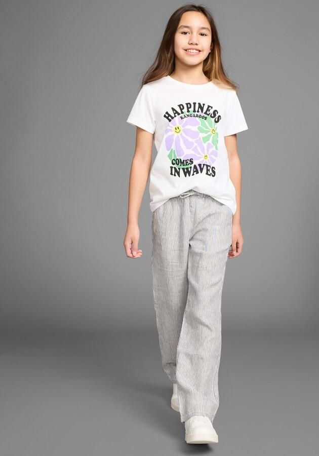 KangaROOS T-shirt HAPPINESS COMES grote frontprint - Foto 6