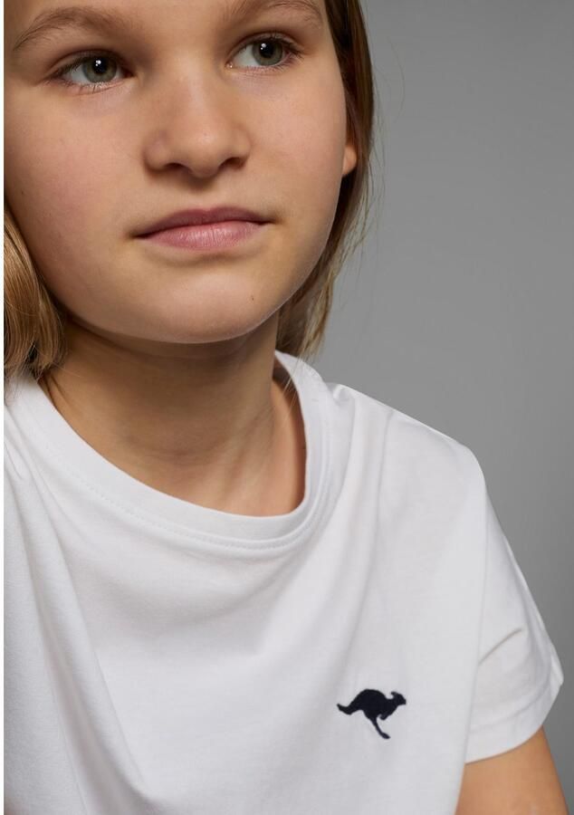 KangaROOS T-shirt In kleurverloop en logoprint Korte mouwen wijde vleermuismouwen modieuze batikprint - Foto 2