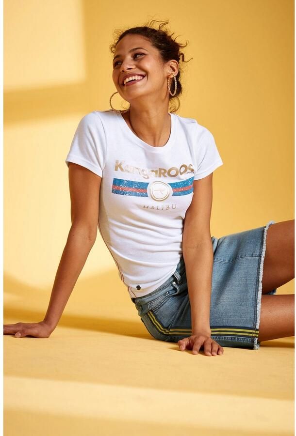 KangaROOS T-shirt Korte mouwen effen en bedrukt ronde hals (1-delig) - Foto 20