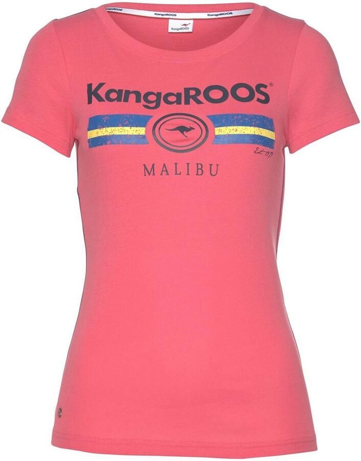 KangaROOS T-shirt Korte mouwen effen en bedrukt ronde hals (1-delig) - Foto 8
