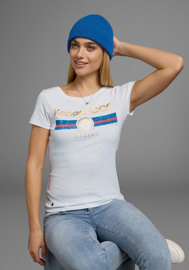 KangaROOS T-shirt Korte mouwen effen en bedrukt ronde hals (1-delig) - Foto 8