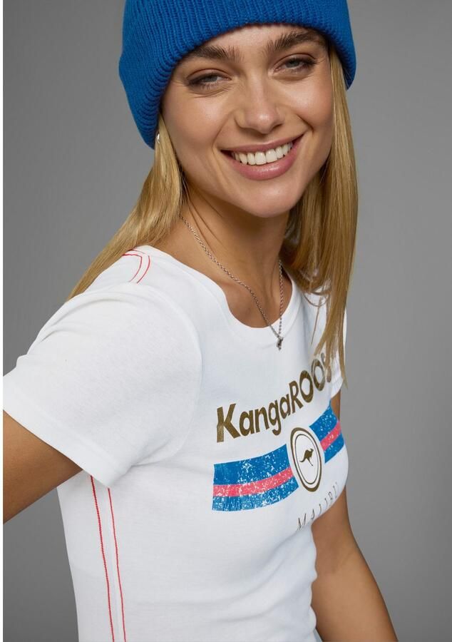 KangaROOS T-shirt Korte mouwen effen en bedrukt ronde hals (1-delig) - Foto 5