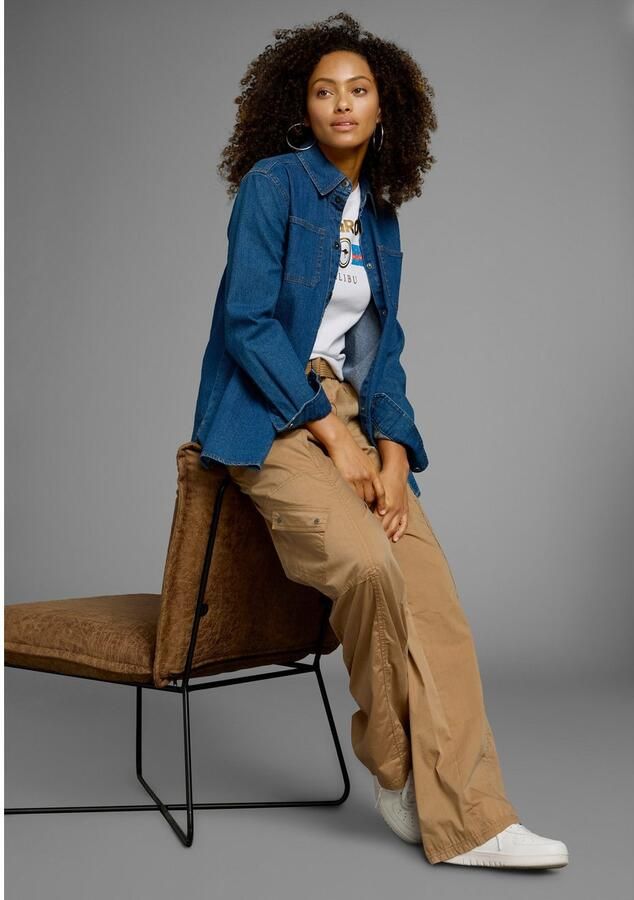 KangaROOS T-shirt Korte mouwen effen en bedrukt ronde hals (1-delig) - Foto 6