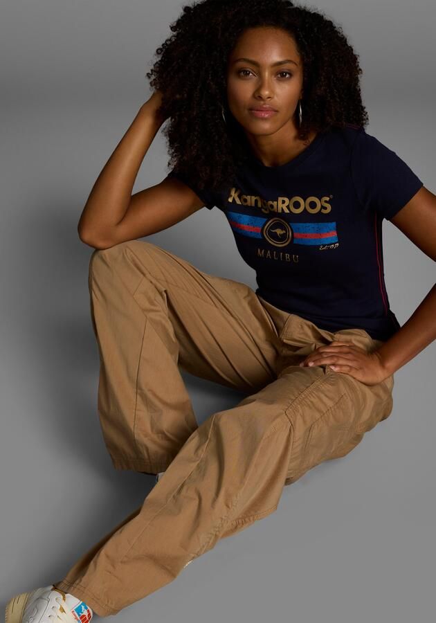 KangaROOS T-shirt Korte mouwen effen en bedrukt ronde hals (1-delig) - Foto 12