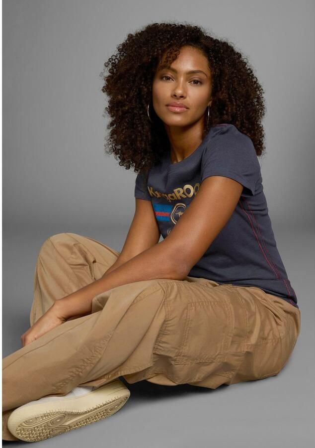 KangaROOS T-shirt Korte mouwen effen en bedrukt ronde hals (1-delig) - Foto 7