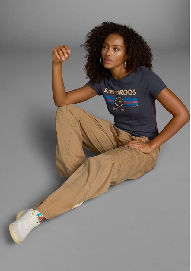 KangaROOS T-shirt Korte mouwen effen en bedrukt ronde hals (1-delig) - Foto 9