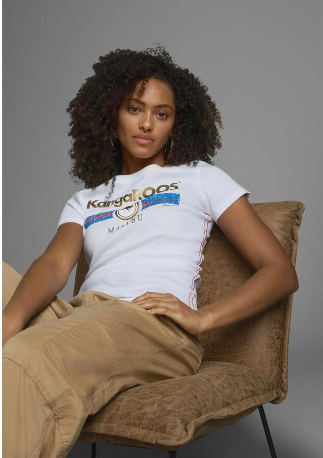 KangaROOS T-shirt Korte mouwen effen en bedrukt ronde hals (1-delig) - Foto 7