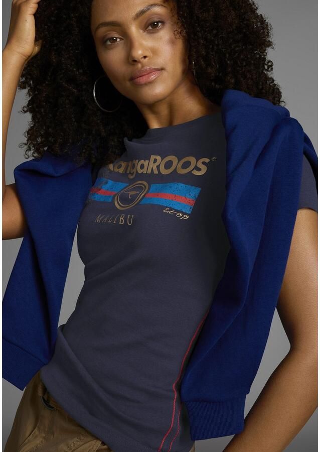 KangaROOS T-shirt Korte mouwen effen en bedrukt ronde hals (1-delig) - Foto 2