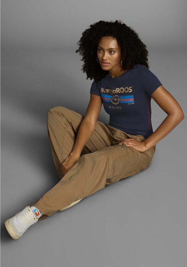 KangaROOS T-shirt Korte mouwen effen en bedrukt ronde hals (1-delig) - Foto 10