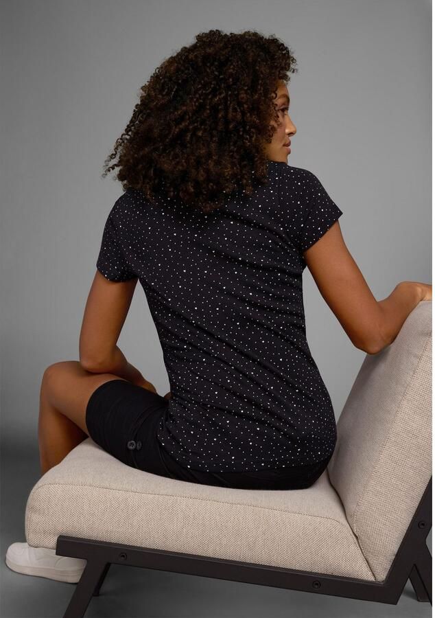 KangaROOS T-shirt Korte mouwen elastische ribstof met hartpatroon ronde hals - Foto 10