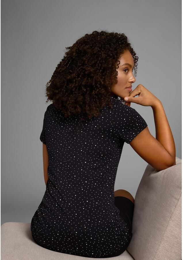 KangaROOS T-shirt Korte mouwen elastische ribstof met hartpatroon ronde hals - Foto 9