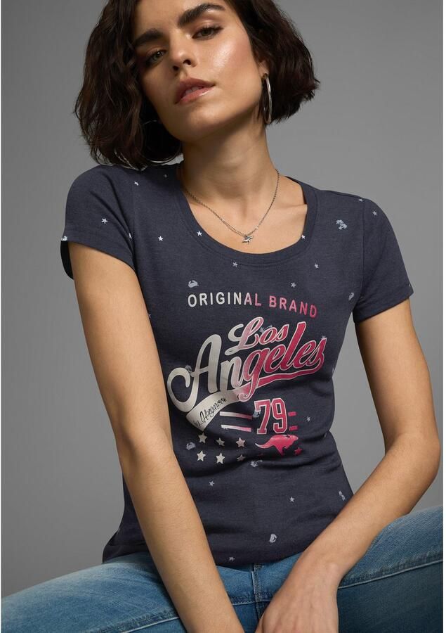 KangaROOS T-shirt Korte mouwen figuurvolgende pasvorm van 100% katoen - Foto 3