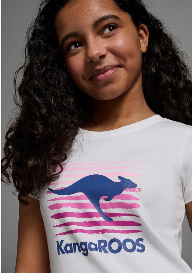 KangaROOS T-shirt Korte mouwen getailleerde snit met logoprint ronde hals - Foto 2