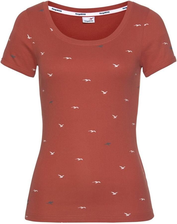 KangaROOS T-shirt korte mouwen zeer figuurvolgend en heupbedekkend