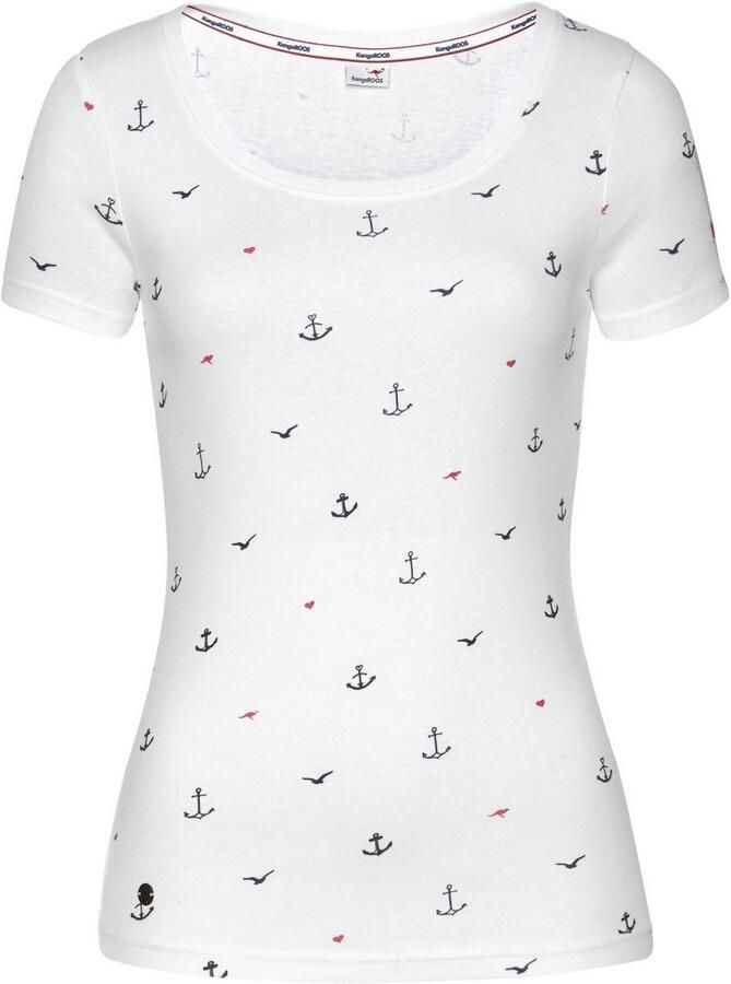 KangaROOS T-shirt korte mouwen zeer figuurvolgend en heupbedekkend