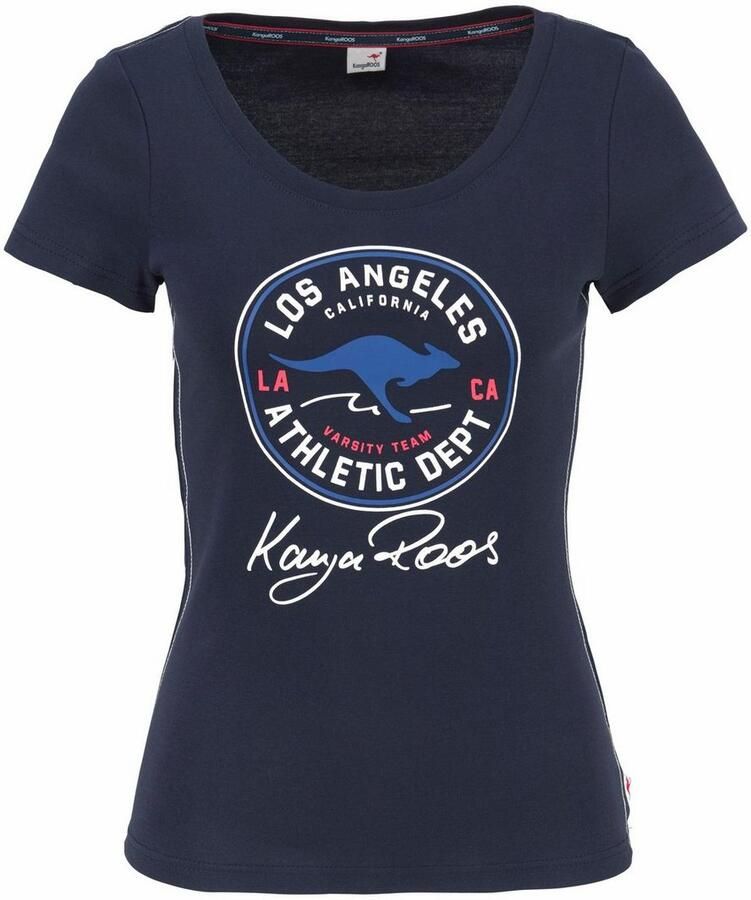 KangaROOS T-shirt Korte mouwen zeer figuurvolgend in vintage-ontwerp ronde hals - Foto 2