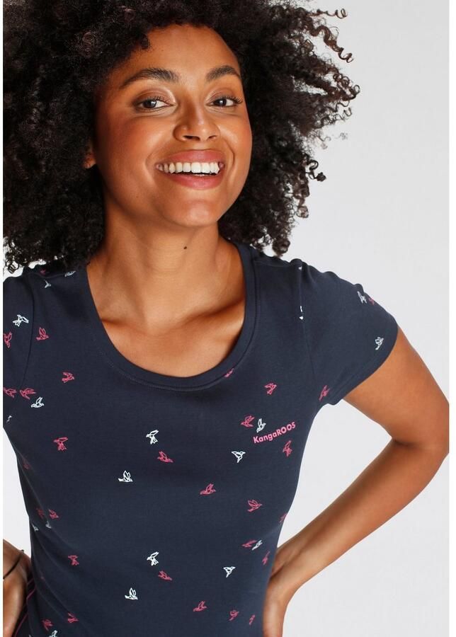 KangaROOS T-shirt Korte mouwen zeer figuurvolgend van 100% katoen - Foto 2