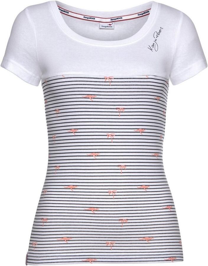 KangaROOS T-shirt Korte mouwen zeer figuurvolgende pasvorm van katoen - Foto 14