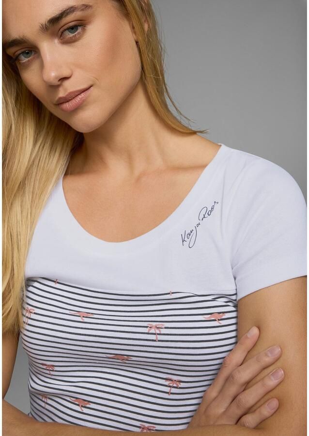 KangaROOS T-shirt Korte mouwen zeer figuurvolgende pasvorm van katoen - Foto 2