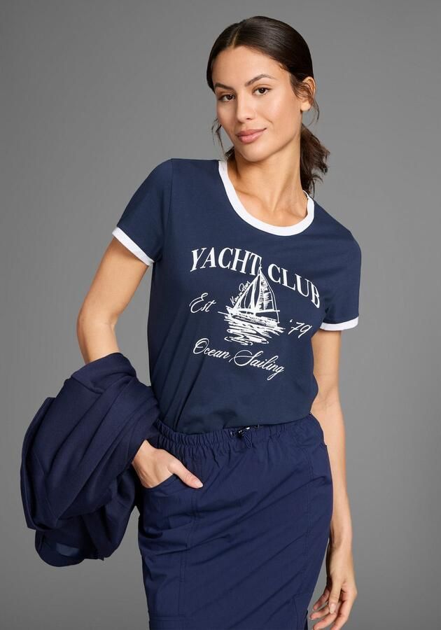 KangaROOS T-shirt met maritieme print en contrastdetails - Foto 2