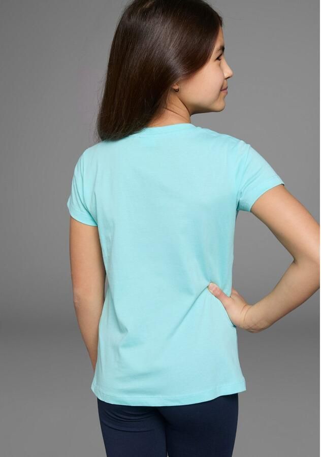 KangaROOS T-shirt Met paillettenapplicatie Korte mouwen getailleerde snit met logoprint en pailletten - Foto 6