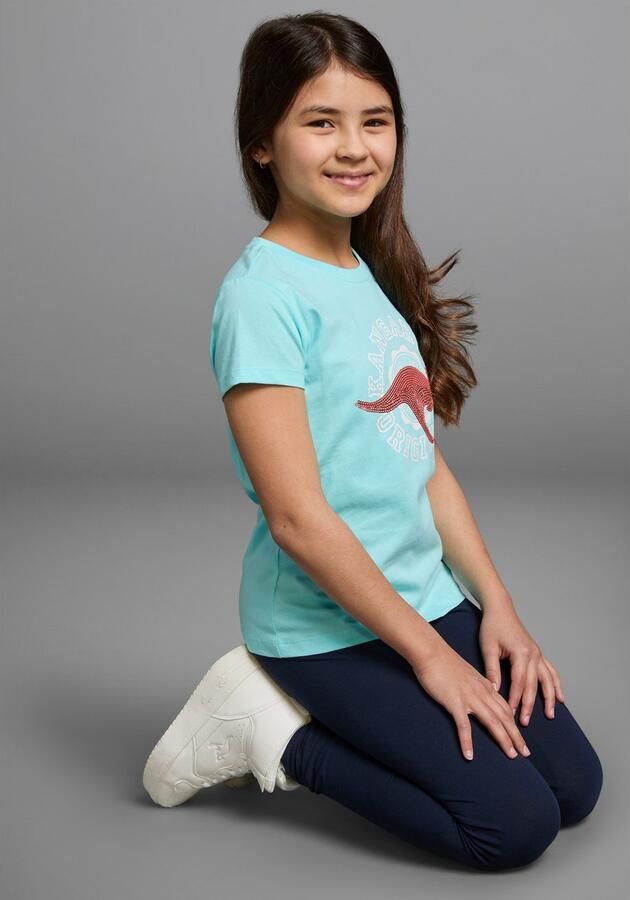 KangaROOS T-shirt Met paillettenapplicatie Korte mouwen getailleerde snit met logoprint en pailletten - Foto 7